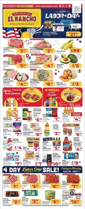 Supermercado El Rancho catalogue | Supermercado El Rancho Weekly ad | 2025-09-02T00:00:00.000Z - 2025-09-16T00:00:00.000Z