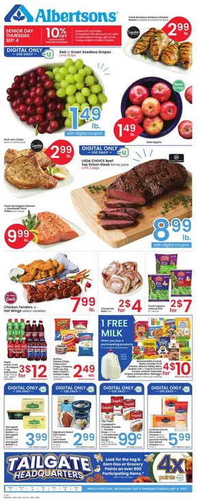 Albertsons catalogue in Glendale AZ | Discounts and promotions | 2025-09-03T00:00:00.000Z - 2025-09-09T00:00:00.000Z