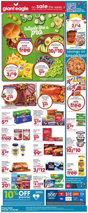 Giant Eagle catalogue in Youngstown OH | Exclusive deals for our customers | 2025-09-04T00:00:00.000Z - 2025-09-10T00:00:00.000Z