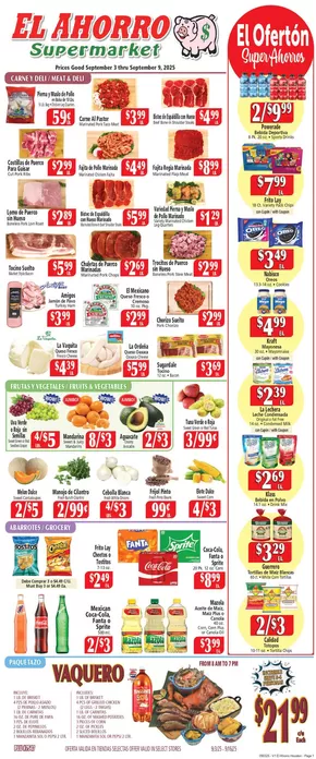 El Ahorro catalogue in Houston TX | Current bargains and offers | 2025-09-03T00:00:00.000Z - 2025-09-17T00:00:00.000Z