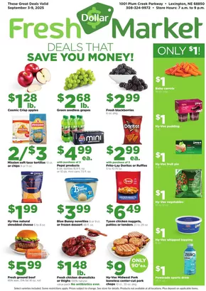 Hy-Vee catalogue in Oelwein IA | Dollar Fresh | 2025-09-03T00:00:00.000Z - 2025-09-09T00:00:00.000Z