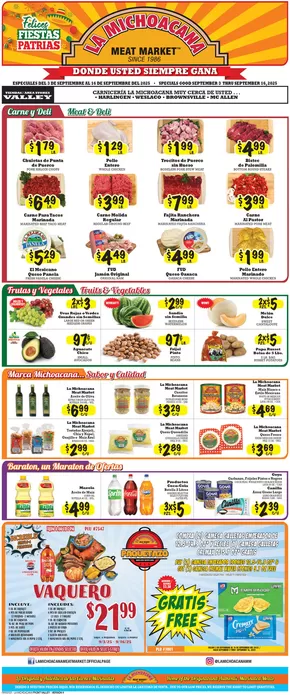 La Michoacana catalogue in Houston TX | La Michoacana Weekly ad | 2025-09-03T00:00:00.000Z - 2025-09-17T00:00:00.000Z