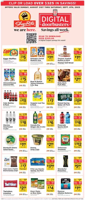 ShopRite catalogue in Lawrenceburg TN | Week of 08/31 | 2025-08-28T00:00:00.000Z - 2025-09-06T00:00:00.000Z