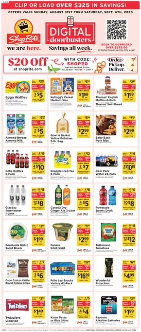 ShopRite catalogue in Chatham NJ | Exclusive bargains | 2025-08-28T00:00:00.000Z - 2025-09-06T00:00:00.000Z