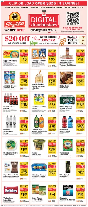 ShopRite catalogue in Kingsland GA | Our best deals for you | 2025-08-28T00:00:00.000Z - 2025-09-06T00:00:00.000Z