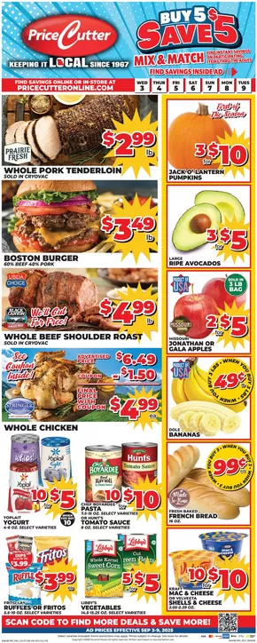 Price Cutter catalogue in Framingham MA | Great offer for bargain hunters | 2025-09-03T00:00:00.000Z - 2025-09-09T00:00:00.000Z