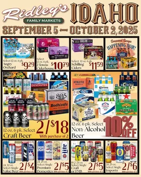 Ridley's Family Markets catalogue | Current special promotions | 2025-09-05T00:00:00.000Z - 2025-10-02T00:00:00.000Z