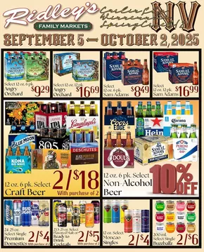 Ridley's Family Markets catalogue | Discounts and promotions | 2025-09-05T00:00:00.000Z - 2025-10-02T00:00:00.000Z