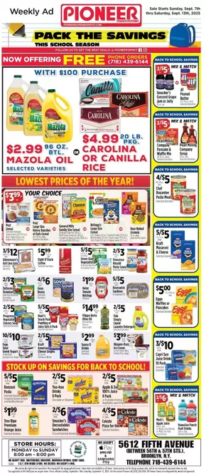 Pioneer Supermarkets catalogue | Current deals and offers | 2025-09-07T00:00:00.000Z - 2025-09-13T00:00:00.000Z