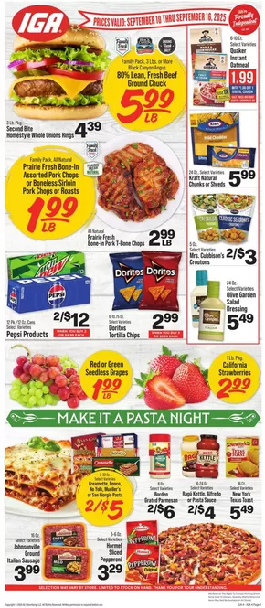 IGA catalogue in Baileyville ME | Our best bargains | 2025-09-10T00:00:00.000Z - 2025-09-16T00:00:00.000Z