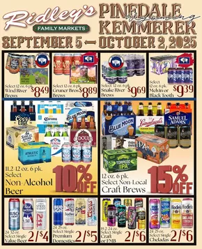 Ridley's Family Markets catalogue in Kemmerer WY | Exclusive bargains | 2025-09-05T00:00:00.000Z - 2025-10-02T00:00:00.000Z