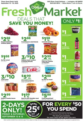 Hy-Vee catalogue | Dollar Fresh | 2025-09-10T00:00:00.000Z - 2025-09-16T00:00:00.000Z