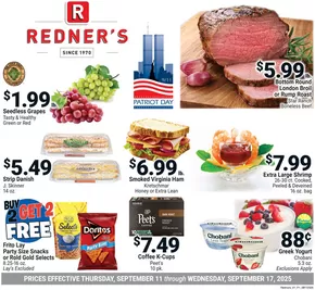 Redner's Warehouse catalogue in Houston DE | On Sale September_11_S55 | 2025-09-11T00:00:00.000Z - 2025-09-17T00:00:00.000Z