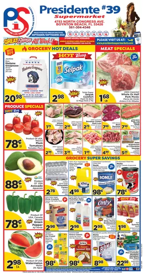 Presidente catalogue in Palm Springs FL | Top deals for all customers | 2025-09-11T00:00:00.000Z - 2025-09-25T00:00:00.000Z