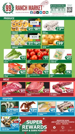 99 Ranch catalogue | Offers for bargain hunters | 2025-09-12T00:00:00.000Z - 2025-09-19T00:00:00.000Z