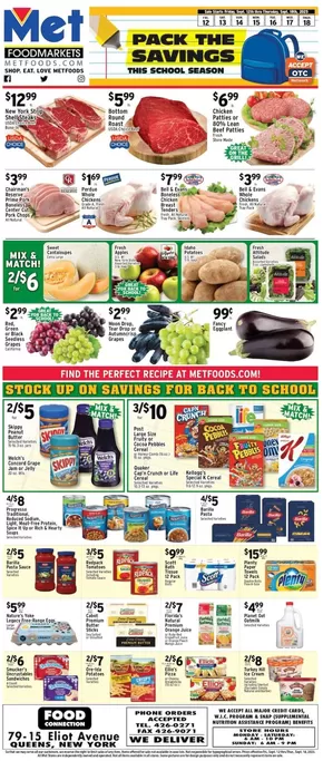 Met Foodmarkets catalogue in New York | Great discounts on selected products | 2025-09-12T00:00:00.000Z - 2025-09-18T00:00:00.000Z