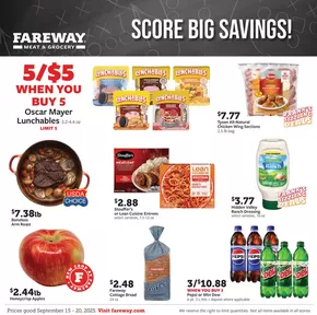 Fareway catalogue in Waterloo IA | Exclusive deals and bargains | 2025-09-14T00:00:00.000Z - 2025-09-28T00:00:00.000Z