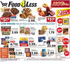 Food 4 Less catalogue | Exclusive deals and bargains | 2025-09-17T00:00:00.000Z - 2025-09-23T00:00:00.000Z