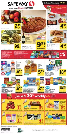 Safeway catalogue | Top deals and discounts | 2025-09-17T00:00:00.000Z - 2025-09-23T00:00:00.000Z