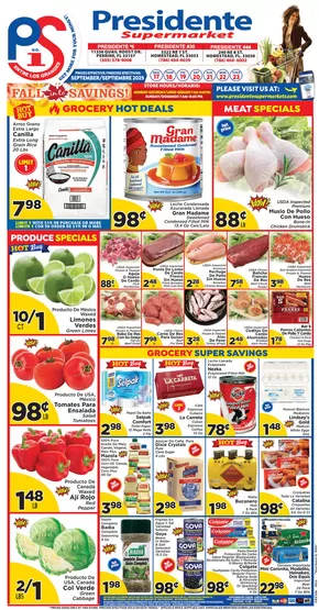 Presidente catalogue in Cutler Bay FL | Exclusive deals and bargains | 2025-09-18T00:00:00.000Z - 2025-10-02T00:00:00.000Z