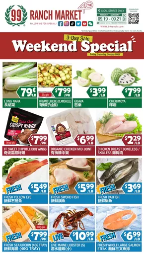 99 Ranch catalogue | 99 ranch Weekend Special | 2025-09-19T00:00:00.000Z - 2025-09-25T00:00:00.000Z