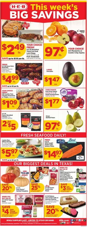 H-E-B catalogue in Vernonia OR | Weekly Ads H-E-B | 2025-09-24T00:00:00.000Z - 2025-09-30T00:00:00.000Z