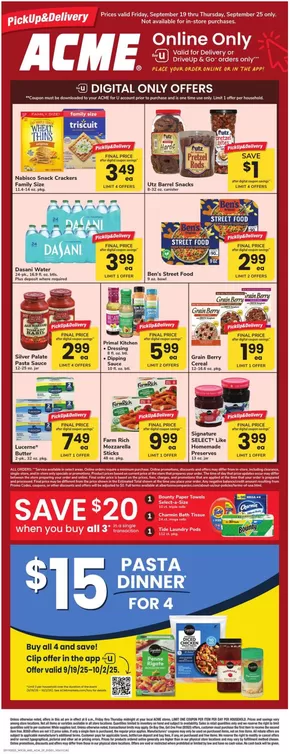 ACME catalogue in Medford NJ | Acme Markets - SP | 2025-09-19T00:00:00.000Z - 2025-09-25T00:00:00.000Z