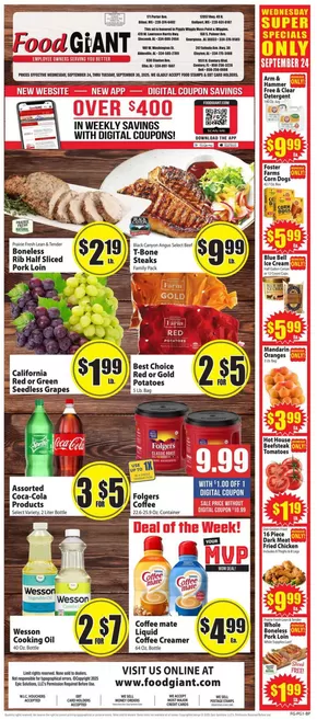 Food Giant catalogue in Bremen GA | Weekly Ad | 2025-09-24T00:00:00.000Z - 2025-09-30T00:00:00.000Z