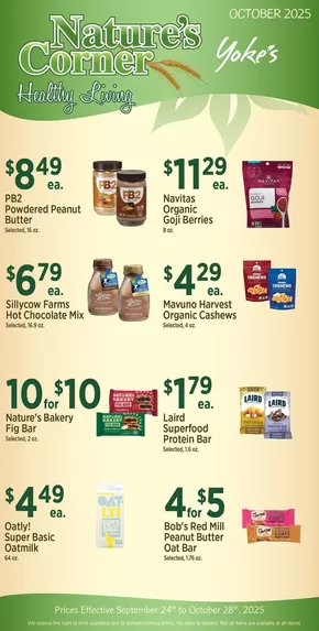 Yoke's Fresh Market  catalogue in Colbert WA | Yoke's Fresh Market Nature's Corner | 2025-09-24T00:00:00.000Z - 2025-10-28T00:00:00.000Z