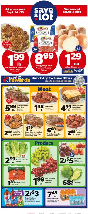 Save a Lot catalogue in Lancaster KY | Discounts and promotions | 2025-09-24T00:00:00.000Z - 2025-09-30T00:00:00.000Z