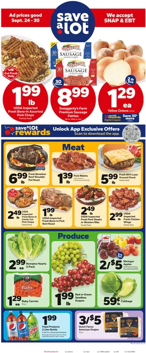 Save a Lot catalogue in Lancaster KY | Exclusive deals for our customers | 2025-09-24T00:00:00.000Z - 2025-09-30T00:00:00.000Z