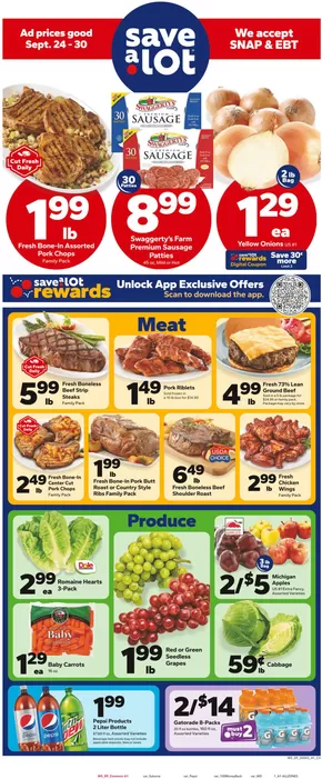 Save a Lot catalogue in Lancaster KY | Save now with our deals | 2025-09-24T00:00:00.000Z - 2025-09-30T00:00:00.000Z