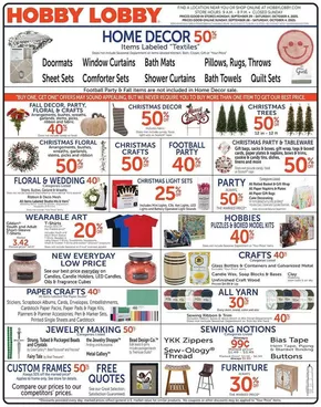 Hobby Lobby catalogue in Waite Park MN | Hobby Lobby Weekly ad | 2025-09-28T00:00:00.000Z - 2025-10-04T00:00:00.000Z