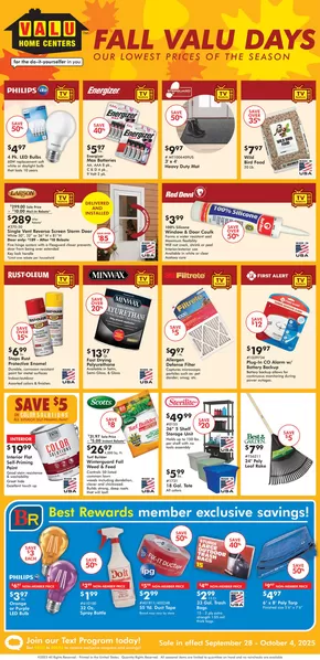 Valu Home Centers catalogue in Mattoon IL | Valu Home Centers weekly ad | 2025-09-28T00:00:00.000Z - 2025-10-04T00:00:00.000Z