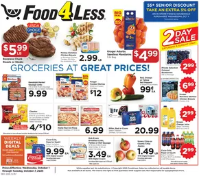 Food 4 Less catalogue | Great offer for all customers | 2025-10-01T00:00:00.000Z - 2025-10-07T00:00:00.000Z