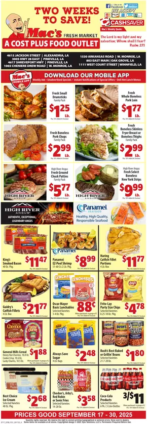 Mac's Market catalogue in Alexandria LA | Exclusive deals for our customers | 2025-09-30T00:00:00.000Z - 2025-10-14T00:00:00.000Z