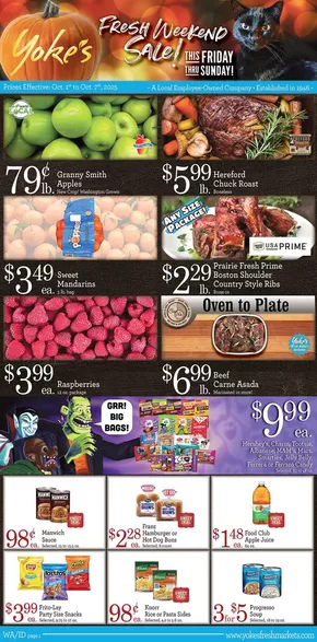 Yoke's Fresh Market  catalogue in Colbert WA | Yoke's Fresh Market Weekly Ad | 2025-10-01T00:00:00.000Z - 2025-10-07T00:00:00.000Z