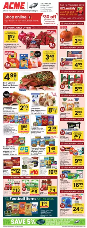 ACME catalogue in Smyrna DE | Weekly Ad | 2025-10-03T00:00:00.000Z - 2025-10-09T00:00:00.000Z