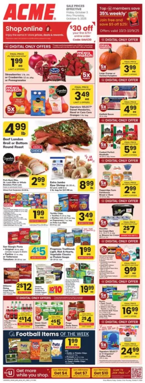 ACME catalogue in Riverside CT | Weekly Ad | 2025-10-03T00:00:00.000Z - 2025-10-09T00:00:00.000Z