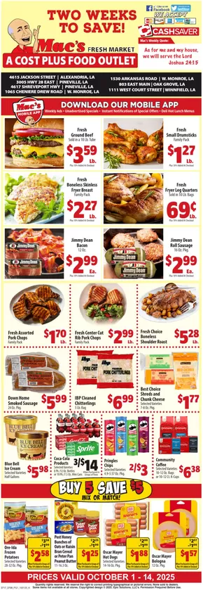 Mac's Market catalogue in Alexandria LA | Special offers for you | 2025-10-04T00:00:00.000Z - 2025-10-18T00:00:00.000Z