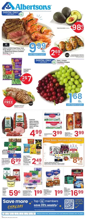 Albertsons catalogue in Coeur D Alene ID | Discover attractive offers | 2025-10-08T00:00:00.000Z - 2025-10-14T00:00:00.000Z