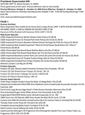 Presidente catalogue in Miami FL | Our best bargains | 2025-10-09T00:00:00.000Z - 2025-10-23T00:00:00.000Z