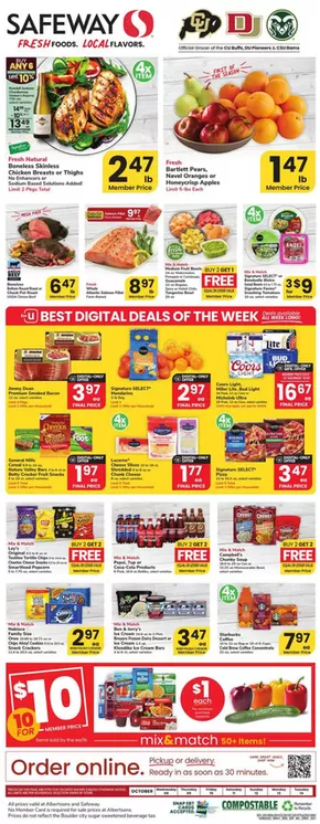Safeway catalogue in Angier NC | Weekly Ad - Safeway - Denver | 2025-10-08T00:00:00.000Z - 2025-10-14T00:00:00.000Z