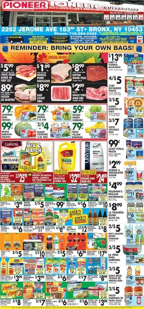 Pioneer Supermarkets catalogue in New York | Current bargains and offers | 2025-10-17T00:00:00.000Z - 2025-10-23T00:00:00.000Z