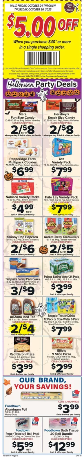 Foodtown supermarkets catalogue in Philadelphia PA | Exclusive bargains | 2025-10-24T00:00:00.000Z - 2025-10-30T00:00:00.000Z