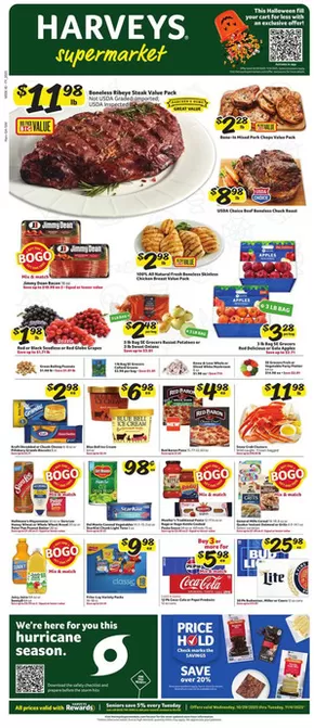 Harveys Supermarkets catalogue in Americus GA | Great offer for all customers | 2025-10-29T00:00:00.000Z - 2025-11-04T00:00:00.000Z