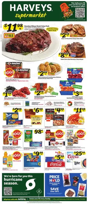 Harveys Supermarkets catalogue in Americus GA | Offers for bargain hunters | 2025-10-29T00:00:00.000Z - 2025-11-04T00:00:00.000Z