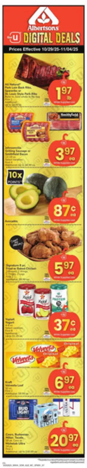 Albertsons catalogue in Bourbon MO | Top offers for all bargain hunters | 2025-10-29T00:00:00.000Z - 2025-11-04T00:00:00.000Z
