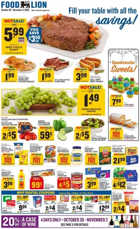 Food Lion catalogue in Bourbon MO | Discover attractive offers | 2025-10-29T00:00:00.000Z - 2025-11-04T00:00:00.000Z
