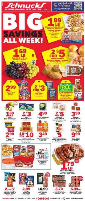 Schnucks catalogue in Chandler AZ | Current deals and offers | 2025-10-29T00:00:00.000Z - 2025-11-04T00:00:00.000Z